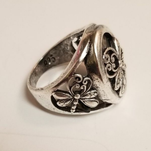 COPY - Dragonfly abalone silver ring 7 8 9 10 - Picture 3 of 4